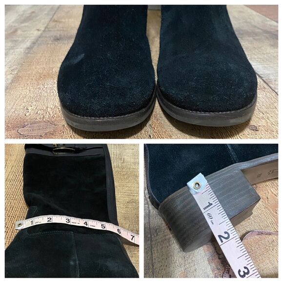 Tory Burch black suede knee high riding boots - Picture 8 of 12